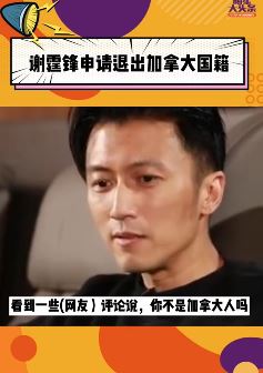 谢霆锋退出加拿大国籍