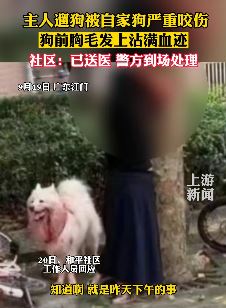 广东一女子遛狗被自家狗严重咬伤送医