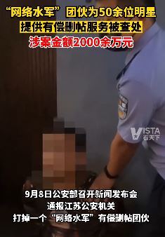 一个"网络水军"有偿删帖团伙被端 涉案2000余万元