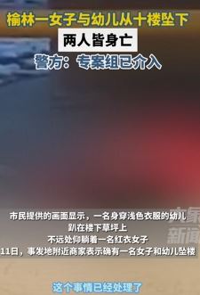 陕西榆林一女子与幼儿从10楼坠下皆身亡