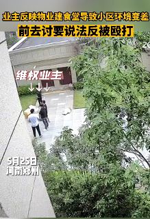 郑州一小区物业建食堂致环境变差 业主讨说法反被殴打