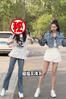 网红小姐姐「大霖Darling」带个90后妹子一起跳舞  网友:广场舞跳的不错