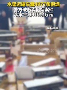 警方破获贩卖假烟案 水果运输车藏4977条假烟