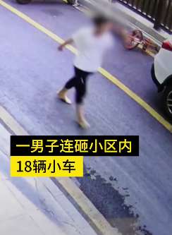 深圳一男子连砸小区18辆车被刑拘