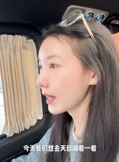 演员高露分享剧组生活日常，休闲穿搭打卡天目湖！