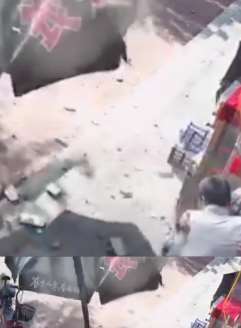 黑龙江一对夫妻被5楼坠落瓷砖砸伤缝合多针