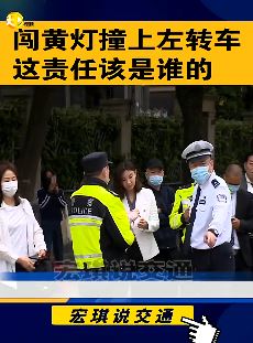 宏琪说交通：女司机闯黄灯撞上左转车，考考你这责任该是谁的？