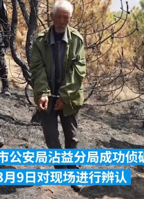 云南曲靖一男子为发泄情绪到山上放火