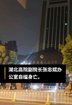湖北高院通报副院长办公室自缢身亡：经调查排除刑事案件
