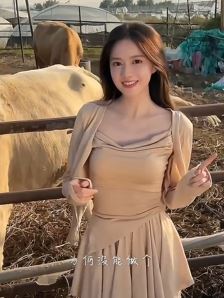 网红歌手「夏知知」牛场外翻唱歌曲《梦里水乡》 网友：连牛都躁动了