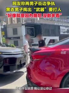 辽宁海城2男子疑因开斗气车街边起冲突