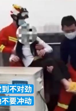 贵阳一女孩想跳楼怕砸到人 打119请求疏散人群