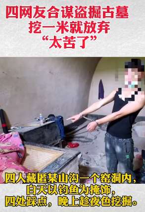 4网友相约盗墓挖一米就放弃：太苦了！