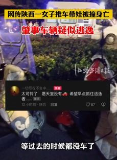 网传陕西宝鸡一女子推车带娃被撞身亡 肇事司机逃逸