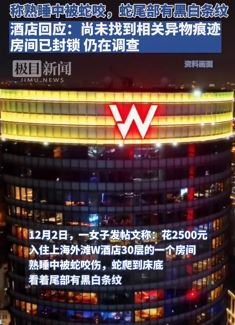 女子入住2500元一晚酒店被蛇咬 蛇是怎么进入的令人匪思