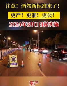 酒驾新标准来了 2024年3月1日起实施