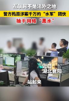 湖北谷城警方捣毁一“网络水军”团伙 涉案金额1000余万元