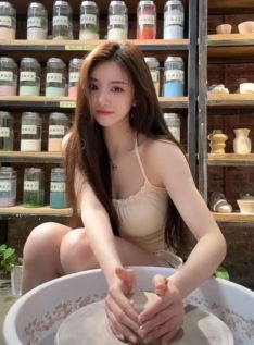 迷人小姐姐「蒽宝」火辣穿搭分享做手工vlog 网友:美艳动人