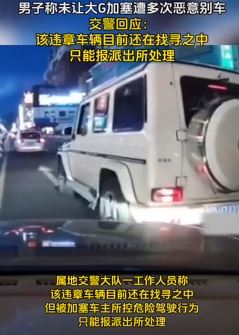 沈阳一车主曝因未让大G加塞遭多次恶意别车
