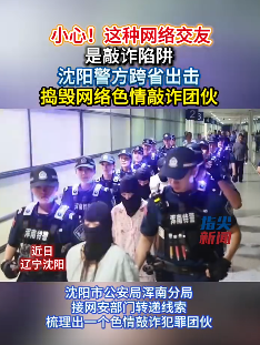 沈阳警方打掉一网络色情敲诈团伙
