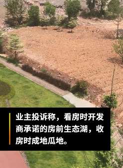房前生态湖变地瓜地 业主投诉被万科欺骗