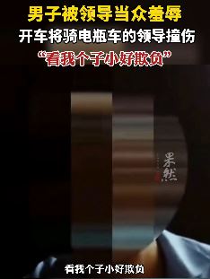 男子被领导当众羞辱 开车将其撞伤