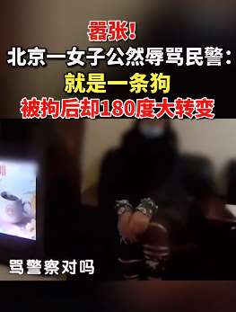 北京一女子公然辱骂民警是条狗被拘