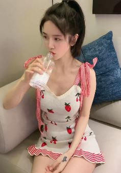 纹身小姐姐「MIA」居家喝水都那么迷人,网友:给你讲个笑话,我只喝绿茶!