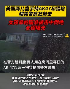 美国2儿童手持AK-47朝警方疯狂射击