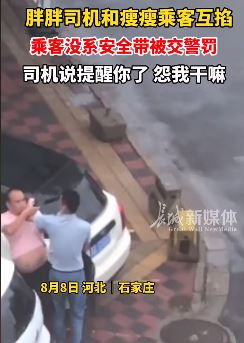石家庄一司机与乘客当街互殴