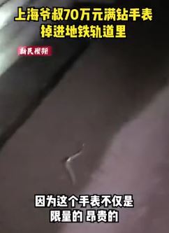 上海一大爷70万手表掉地铁轨道