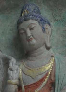 龙门石窟"最美观音像"复原 网友：颜色很好看很清新