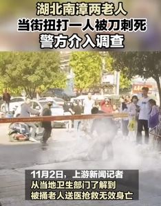 湖北南漳2老人当街打架 一人被刺死