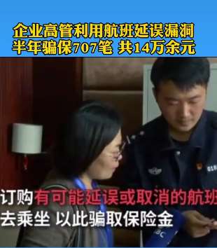 企业高管利用航班延误漏洞骗取保险金