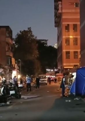 网曝广州一女子坠楼疑砸到一名男子