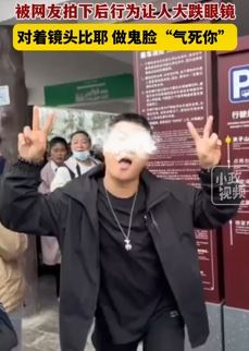 男子天子山景区插队被拍后做鬼脸挑衅