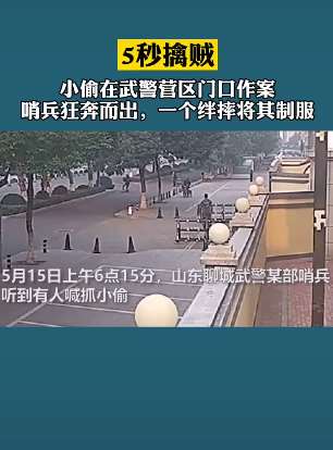 小偷作案5秒被擒 不看看这是什么地方！