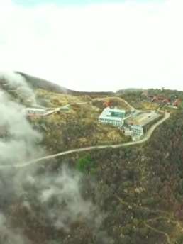 雨后百花山景区美景欣赏  云雾缭绕宛如仙境