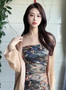 迷人小姐姐「张丽」穿抹胸印花裙居家浅跳,这身材穿什么都好看!