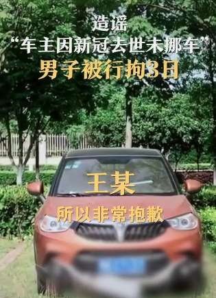 男子造谣"车主因新冠去世"被行拘3日