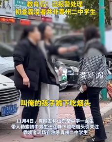 网曝山东一中学女生带人霸凌初中生