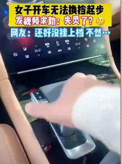 女子开车无法换挡发视频求助被怼