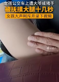 贵州一女孩公交车上遭大爷咸猪手 被抚摸大腿10多秒