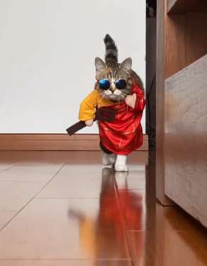 猫咪的六亲不认步伐 今天才知道猫步是这样走的!