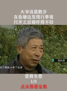 大爷鱼塘边发现一行李箱 打开后被吓得半死