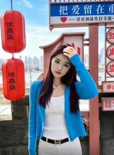 精致小姐姐「小灵」游玩重庆网红打卡地，一身休闲穿搭彰显气质！