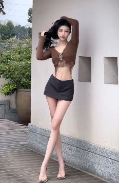 网红小姐姐「夏杬」纯欲穿搭户外随拍,配文:脸会看腻 但感觉不会!