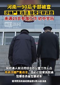 河南民权县一90后干部违法被查 初中学历进法院系统工作引质疑