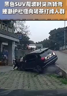 四川雅安一SUV失控撞向一群喝茶打牌人