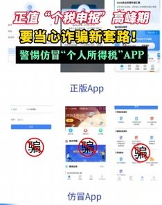 警惕仿冒“个人所得税”APP 打着“帮你退税”旗号窃取信息